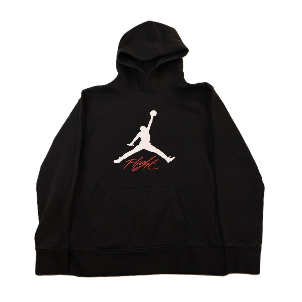 Jordan Kids Large Black Pullover Hoodie Jumpman Flight Logo C784-023